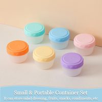 6Pcs 2.7 oz Leak-Proof Food Storage Containers With Lids, Small Condiment Containers for Meal Prep, Bento Box for Lunch Picnic Travel - Image 6