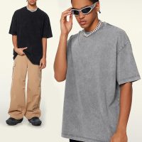 Arssm 3 Pack Men Oversized T Shirts Vintage Tee Loose Fit Short Sleeve Casual Streetwear Baggy Washed Unisex Tops - Image 5