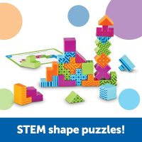 Learning Resources STEM Explorers Brainometry - 3d Puzzle, Brain Games, Brainteaser, Building Logic Toys, Gifts For Boys and Girls, Fine Motor Skills , Pattern Blocks, Math Manipulatives - Image 2