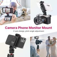Phone Tripod Mount Holder for iPhone - ULANZI ST-06S Camera Hot 2 Cold Shoe Phone Mount Compatible for iPhone Android Sony Canon DJI Ronin S/SC Zhiyun Gimbals - Image 3