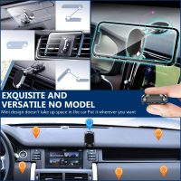 2 Pack Alloy Folding Magnetic Car Phone Holder,360° Rotation Magnetic Cell Phone Holder for Car [Super Strong Magnet] Bracket Magnetic Dashboard Phone Car Mount for All Smartphone (Silver+Black) - Image 6