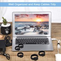 60 PCS 6 Inches Reusable Cable Ties, Adjustable Cord Straps Wire Organizer Cord Wrap and Hook Loop Cable Management - Image 4