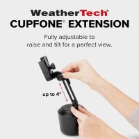 WeatherTech CupFone with Extension – Adjustable, Universal Cup Holder Cell Phone Mount Car & Truck Accessory – Best Design for iPhone & Smartphone Charging – Black Metal Knobs - Image 3