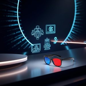 3Pcs Red and Blue 3D Glasses Universal TV Movie Dimensional Video Frame 3D Glasses DVD Game Glass 3D Style Glasses for 3D Movies Games, 3D Viewing Glasses, Televisions and Video