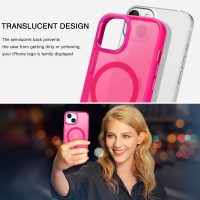 BENTOBEN Magnetic for iPhone 15 Plus Case, iPhone15Plus Phone Case Compatible with MagSafe, Translucent Matte Protective Cover Shockproof Women Girl Cute Case for iPhone 15Plus 6.7", Hot Pink - Image 6