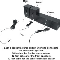 Rockville HTS820 1500W 5.1 Channel Home Theater System with 8" Subwoofer, Bluetooth, USB, Includes Remote and Speaker Mounts - Perfect for Movies, Music, Karaoke - Image 5