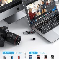 uni SD Card Reader, High-Speed USB C to Micro SD Card Adapter USB 3.0 Dual Slots, Memory Card Reader for SD/Micro SD/SDHC/SDXC/MMC, Compatible with MacBook Pro/Air, Chromebook, Android Galaxy - Image 3