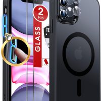 LeYi Magnetic for iPhone-11 Phone Case Compatible with MagSafe [ Screen Protector+ Camera Cover] Funda Para ipone 11case Military Grade Protective Translucent Matte Cases for i Phone 11 iphone11,Black - Image 8