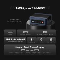 Mini PC M4 AMD Ryzen 7 7840HS, 32GB DDR5 1TB SSD, Win 11 Pro Mini Desktop Computers, Dual 2.5G LAN/USB4/HDMI/DP, WiFi 6/BT 5.2, Gaming & Business Small Form Factor PC - Image 2