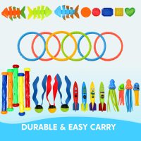 JOYIN 30 Pcs Diving Pool Toys for Kids Ages 3-12 Jumbo Set with Storage Bag Pool Games Summer Swim Water FishToys - Image 4