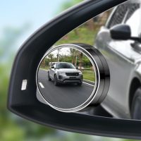 2-Pack 360-Degree Adjustable Blind Spot Mirror Wide Angle Rearview Mirror for Enhanced Driving Safety - Image 2