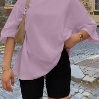 Trendy Queen Womens Oversized Summer T Shirts Fashion Workout Plus Size Tops Short Sleeve Beach Vacation Gym Clothes 2025 - Image 5