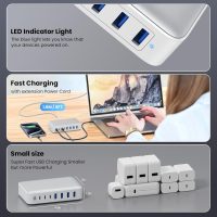 USB C Charger 200W USB C Charger Block,Upgraded GaN III 8-Port Fast Charging Station Hub,PD 65W Laptop Charging Adapter Compatible with MacBook Pro/Air,DELL,Steam Deck,iPhone 16/15/14,Galaxy S23/22 - Image 6