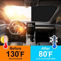 Car Sun Shade for 2016-2022 Honda HR-V Accessories Windshield Sunshade Cover Front Window Shade Custom Fit HR-V Sun Visor Protector Foldable Blocks UV Rays - Image 5