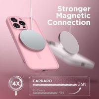 CAPRARO Magnetic for iPhone 15 Pro Max Case, [Compatible with MagSafe] [Full Camera Protection] Shockproof Protective Slim Translucent Matte Phone Case for iPhone 15 Pro Max 6.7'', Peach Pink - Image 4