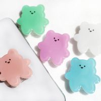 GRIPONG Cute 2D Gummy Bear Shape Expandable Collapsible Mobile Phone Grip Stand Holder for Smartphone Tablet Cell Phone Accessory (Purple) - Image 3