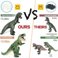 6 Piece Jumbo Dinosaur Toys for Kids 3-5 and Toddlers, Large Soft Dinosaur Toys for Lovers - Perfect Party Favors, Birthday Gifts - Image 2