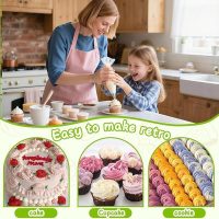 Stainless steel Piping Tips 6Pcs Set,Pastry Cake Decorating Tips - Image 3