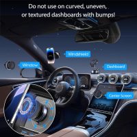 Vacuum Magnetic Suction Phone Holder, Foldable and Retractable Hands-Free Suction Cup Phone Mount for Car/Gym/Mirror/Smooth Surface, Compatible with iPhone Android and All Smartphones (Black) - Image 2