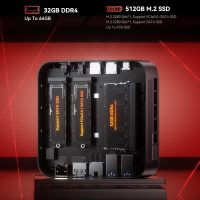 KAMRUI Mini PC, E3B 32GB RAM 512GB SSD Mini Gaming Computers AMD Ryzen 5 7430U Micro Desktop Computer (Max 4.3GHz,6C/12T, Beat 5650U), Small PC Support WiFi 6, BT5.2, Triple Display for Office Home - Image 6