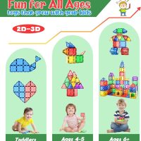 Kids Toys Magnetic Tiles Starter Set Classroom Must Haves, Magnetic Blocks for Toddlers Magnet Building Toys Preschool Montessori Learning Games for 3+ Year Old Boys & Girls - Image 3
