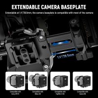 NEEWER Foldable V Mount Battery Plate with Arca Type Quick Release Camera Baseplate, Lightweight DSLR Camera Video Rig Compatible with SmallRig V Mount Battery Cage DJI RS4 RS3 Gimbal, PS015 PRO - Image 6