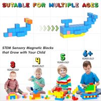 42PCS Magnetic Blocks, Gifts for 3 4 5 6 Year Old, Magnet Building Blocks for Toddlers, Girls & Boys, Sensory - Montessori - Autism - Magnetic Toys for Kids Ages 3-5 4-8 - Image 3