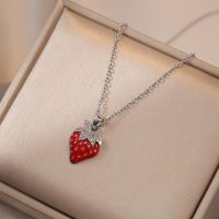 Playful Strawberry Necklace with Adjustable Chain for Casual Wear - Image 5