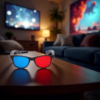 3Pcs Red and Blue 3D Glasses Universal TV Movie Dimensional Video Frame 3D Glasses DVD Game Glass 3D Style Glasses for 3D Movies Games, 3D Viewing Glasses, Televisions and Video - Image 2