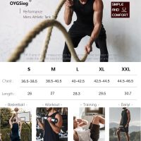 OYGSieg 6 Pack Men's Quick Dry Workout Tank Tops Breathable Gym Sleeveless Muscle Shirts for Active Men - Image 7