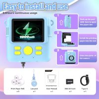 Kids Camera Instant Print, Christmas Birthday Gifts for Kids Age 3-12, Selfie Digital Camera with 1080P Videos,Toddler Portable Travel Cameras Toy for 4 5 6 7 8 9 Year Old Boys Girls-Blue - Image 6