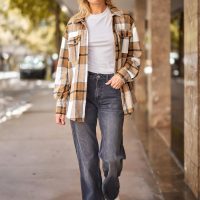 AUTOMET Womens Fall Outfits Fashion Clothes Shackets Flannel Plaid Button Down Long Sleeve Shirts Jackets - Image 5