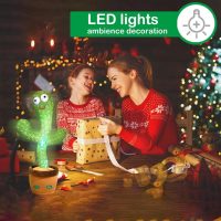 Pbooo Dancing Talking Cactus Mimicking Toy,Talking Repeat Singing Sunny Cactus Toy 120 Pcs Songs for Baby 15S Record Your Sound Sing+Dancing+Recording+LED - Image 6
