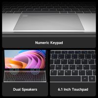 ALLDOCUBE 15.6" Laptop 12GB RAM+256GB SSD GTBook 15, Windows 11 System, Intel Celeron N5100 Quad-core Chip, FHD IPS 1920x1080 Display, Dual Microphone & Speaker, 2.4G+5G WiFi, 10000mAh Battery - Image 7