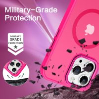 BENTOBEN Magnetic for iPhone 13 Pro Case [Compatible with Magsafe] Translucent Matte 13 Pro Phone Case Slim Thin Shockproof Women Men Girls Boys Protective Cover Cases for iPhone 13 Pro 6.1", Hot Pink - Image 3