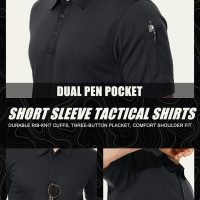 MAGCOMSEN Men's Polo Shirt Quick Dry Performance Short Sleeve Tactical Shirts Pique Jersey Golf Shirt - Image 5