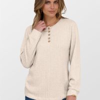 ANRABESS Womens Long Sleeve Henley Shirts Button Down Tunic Tops Fall Lightweight Sweaters Business Casual Blouses 2025 - Image 6