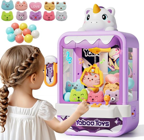 Claw Machine for Kids Girls Boys with Sound, Vending Claw Machines Arcade Game Toys for 3 4 5 6 7 8 Kids Girl, Unicorns Toys for Girls Age 4-6
