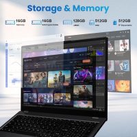 jumper 17.6 Inch Laptop, 16GB RAM, 640GB ROM, Office 365, Windows 11 Laotop with Celeron N5095, IPS FHD Display 100% sRGB, Backlit Keyboard, WiFi-6, Numpad, BT5.2, Type-C, Cooling System - Image 5