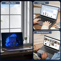 2025 Laptop Computer 14 Inch Win 11 256GB SSD Up to 1TB SSD Expand Laptops Celeron N4020 Up to 2.8Ghz 1920x1080 FHD Dual WiFi BT4.2 with Webcam Keyboard Protect Flim for Business Student-Gray - Image 7