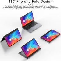 EYY 2 in 1 Laptop Computer, 15.6" 16GB DDR4 512GB SSD Touchscreen Notebook, AMD Ryzen R3 3200U(Up to 3.5 GHz), Radeon Vega 3, 1920x1080 FHD Display, Windows 11 Pro, Wifi, BT5.1 RJ45, Blacklit Keyboard - Image 4