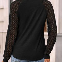 AUTOMET Womens Long Sleeve Shirts Business Casual Dressy Tops Lace Crewneck Work Trendy Fall Fashion Outfits Clothes - Image 4