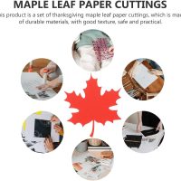 20Pcs Glitter Paper Maple Leaves Cutouts Decorative Fall Leaf Paper Cuts for Autumn Home Decor Craft Projects Thanksgiving Decorations and Fall Decor - Image 2