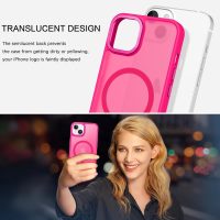 BENTOBEN Magnetic for iPhone 13 Case & iPhone 14 Case [Compatible with Magsafe] Translucent Matte Phone Case iPhone 13/14 Slim Thin Shockproof Women Men Protective Cover Cases, Hot Pink - Image 7