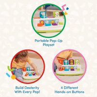 Battat – Cause – And – Effect Toy – Developmental Toy With Buttons & Colors – Color Sorting Animal Toys – For Kids, Toddlers, Babies – 18+ Months – Pop – Up Pals - Image 3
