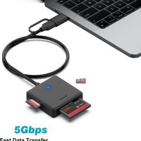 Memory Card Reader, BENFEI 4in1 USB 3.0 and USB-C to SD Micro SD MS CF Card Reader Adapter, 4 Cards Simultaneously Read and Write, Compatible with iPhone 15 Series, MacBook Pro/Air 2023, and More - Image 5