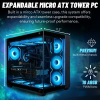 Panorama XL Gaming PC (GeForce RTX 5080, 16-Core Ryzen 9 9950X3D CPU, 96GB DDR5 RAM, 4TB Gen4 NVMe SSD, Water-Cooled, WiFi 6, Windows 11 Pro) Best 2025 Prebuilt RGB Tower Desktop Computer for Gamers - Image 7