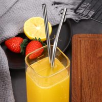 4 Pcs 2 Size Reusable Stainless Steel Straws, Straight and Bent Stainless Metal Drinking Straw for 30 oz & 20 oz Tumblers Cups Mugs Cold Beverage - 1 Pcs Cleaning Brushes Included - Image 4