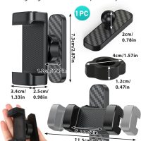 Gym Magnetic Phone Holder, 360 Degree Adjustable Portable Gym Magnetic Phone Holder with Dual-Sided N52 Super Magnets, Compatible with 4-6" Smartphones, Alloy Base and Joint (Black) - Image 2