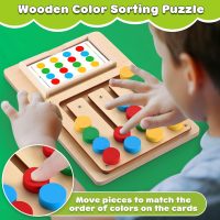 V-Opitos Color Matching Puzzle Toys, Montessori Brain Teasers Game for Kids Age 3, 4, 5, 6, 7 Years Old, Road Trip Toys for Boys & Girls, Handheld Games for Travel, Ideal Christmas, Birthday Gifts - Image 2